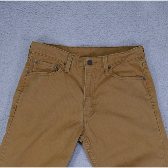 Levi's 513 Jeans Men's 32x28 Straight Fit Flex Stretch Brown Beige - Picture 3 of 15